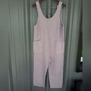 Free People Beach Knit Jumpsuit in Light Purple